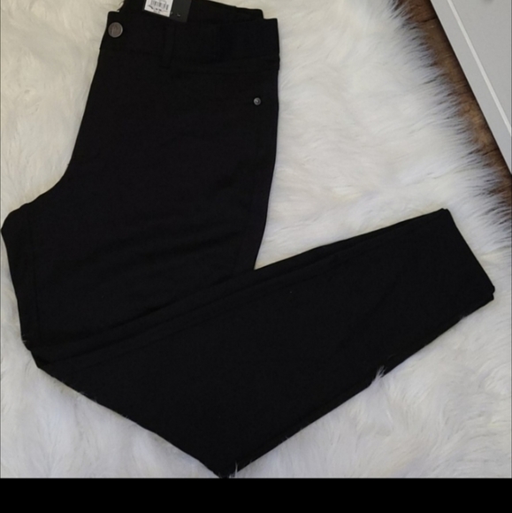 Vera Wang classic Black Mid-Rise slimming stretch fit skinny dress pants 0X - Picture 10 of 16